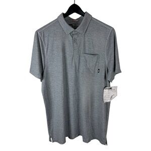 Mens Brand New Saxx Sample DropTemp All Day Cooling Grey Polo Shirt Size M